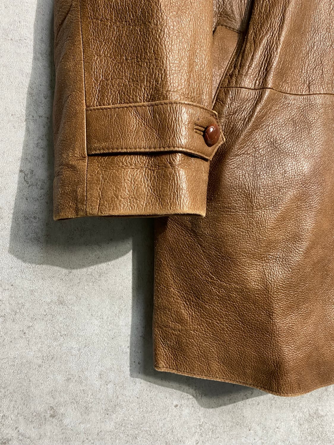 [M-L] 90s Vintage 빈티지 브라운 레더 카코트 상품이미지3