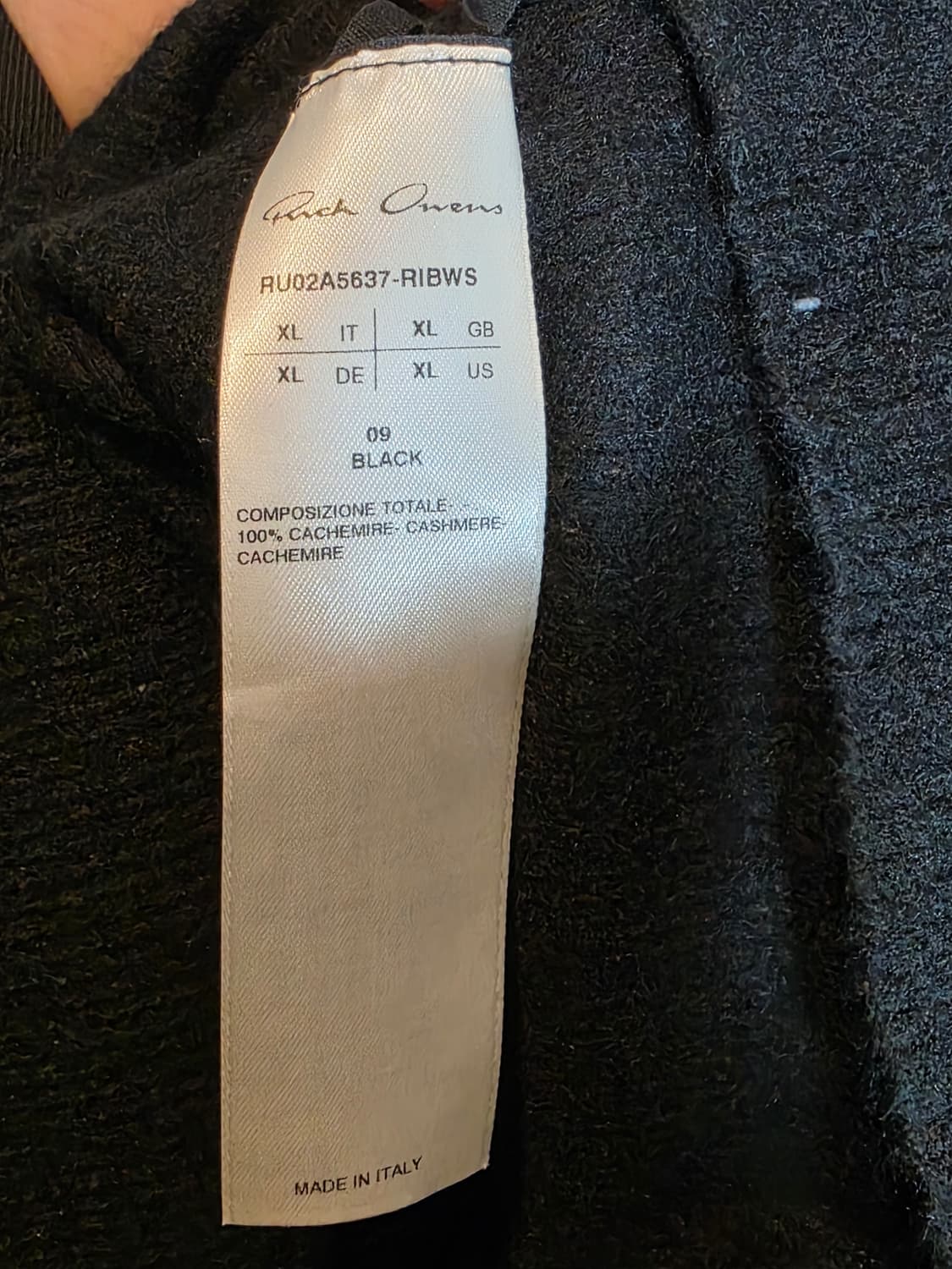 Rick owens 21AW 100% CACHEMIRE knit 상품이미지4