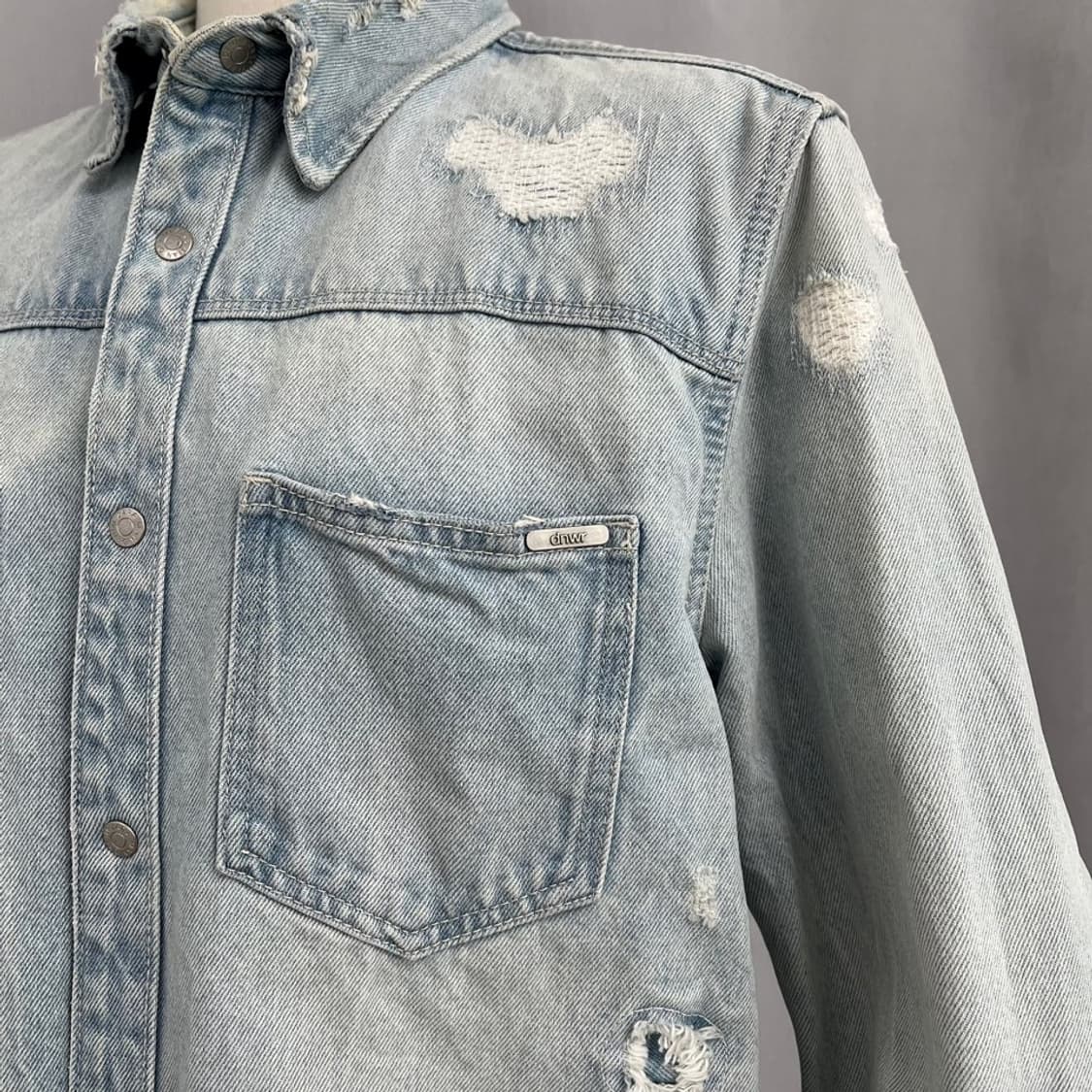 자라 데미지 웨스턴 데님 셔츠/#3612 상품이미지3