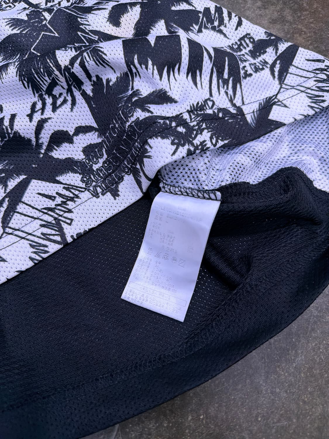 NBA 마이애미 히트 전판 메쉬 팜 트리 자수 로고 져지 민소매 L 상품이미지7