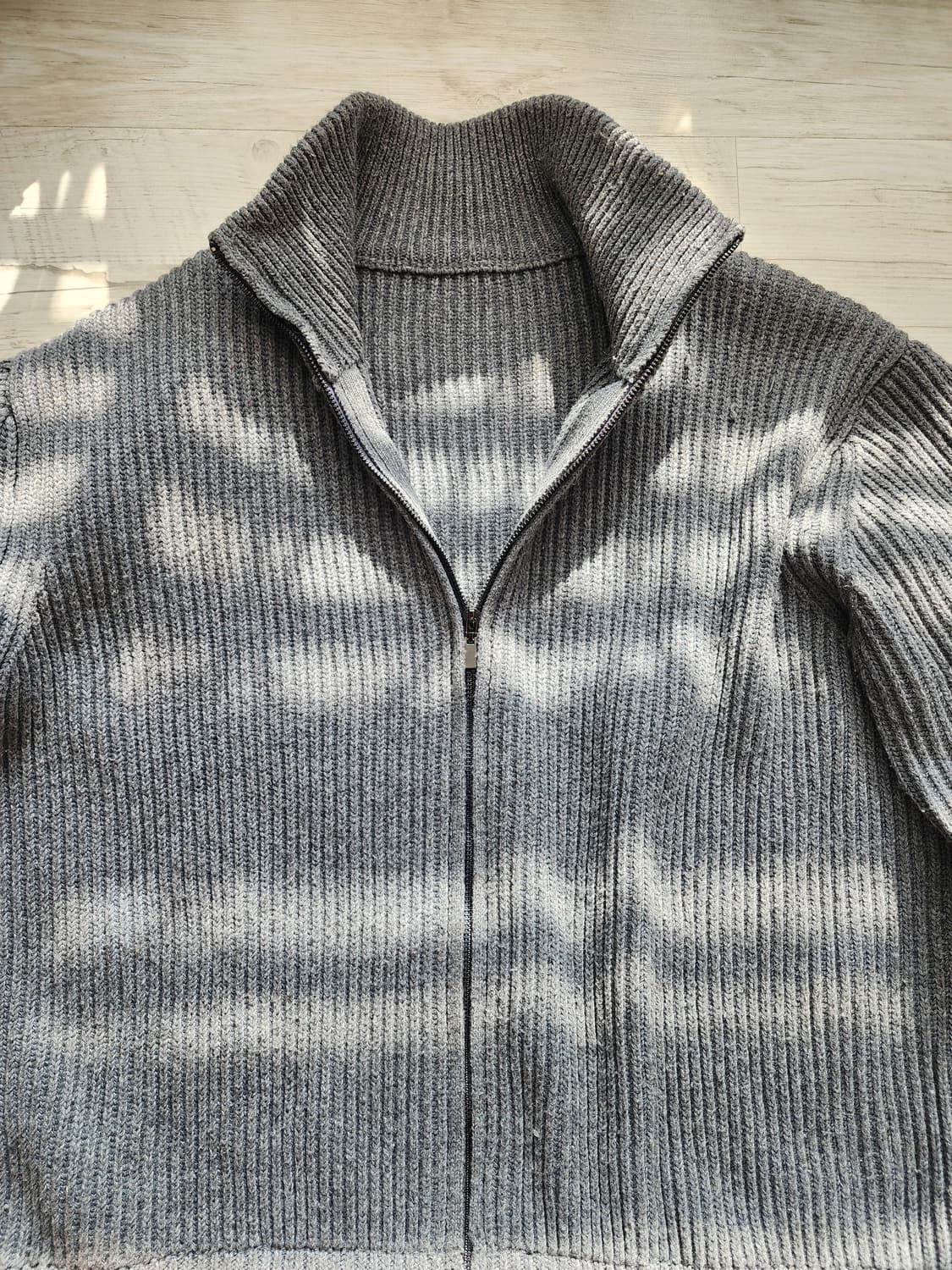 남자 그레이 니트 집업 팜. L(105~110)사이즈 상품이미지5