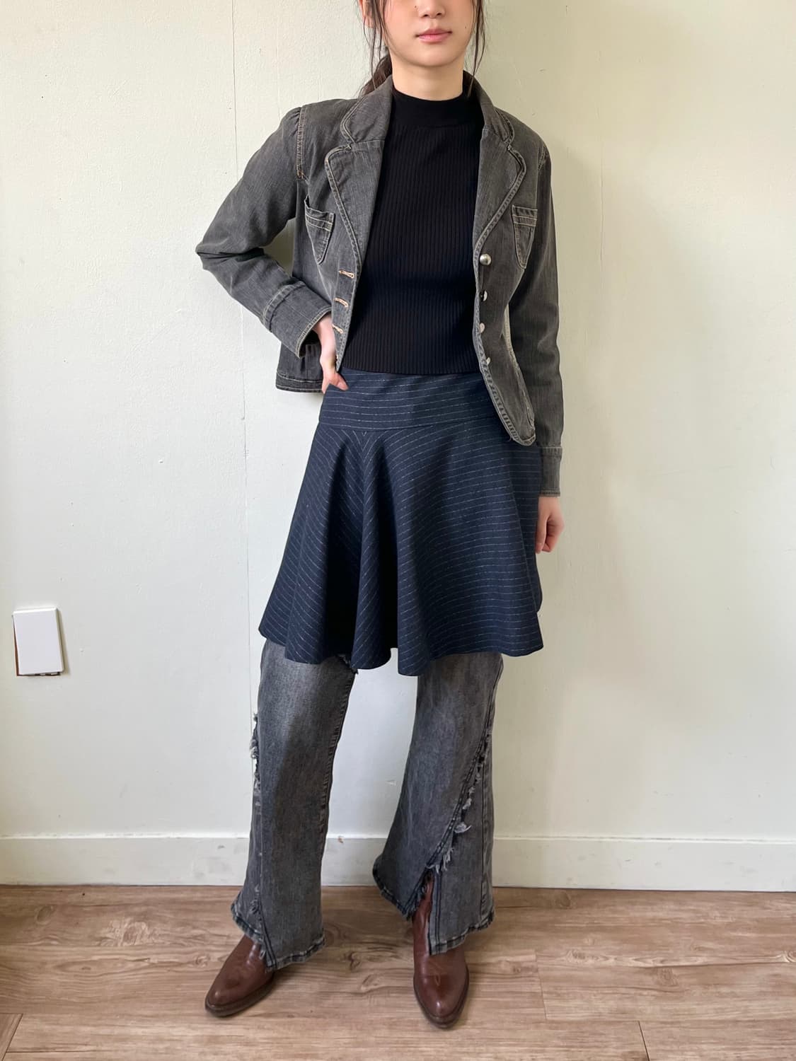 ALPHACUBIC 나폴레옹 데님 자켓 상품이미지6