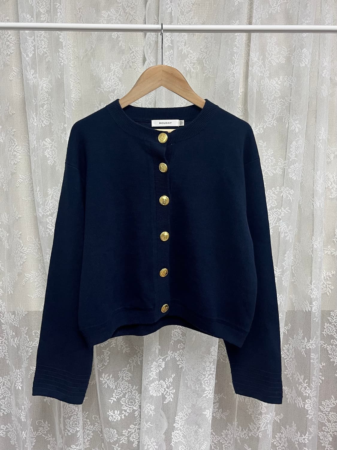 F) 마우지 MOUSSY 여성 가디건 네이비 상품이미지1