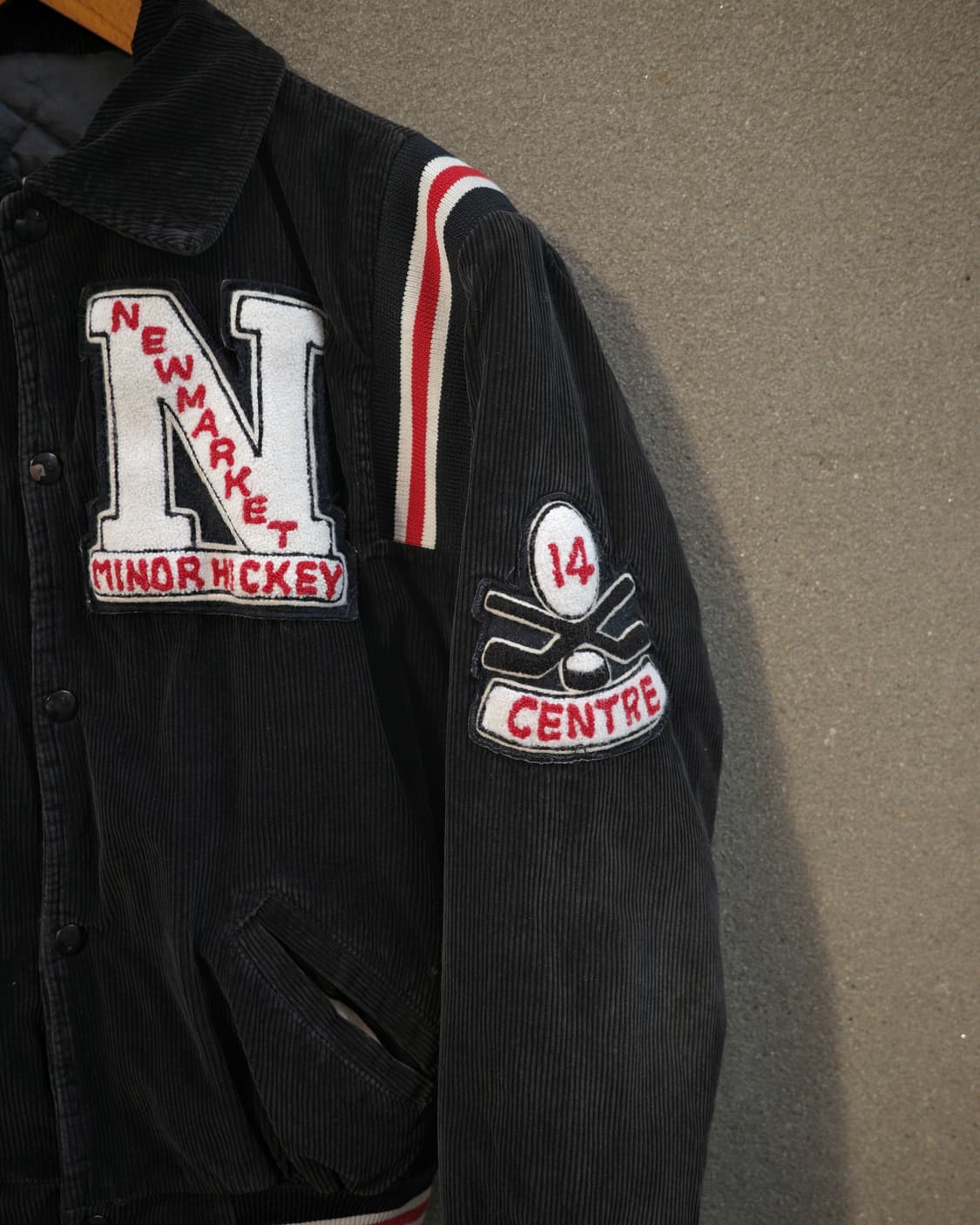 70s Newmarket minor hockey 코듀로이 레터맨 자켓 상품이미지5
