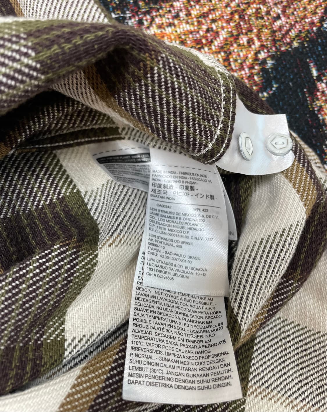 (M) 리바이스 브라운 체크 플란넬 투포켓 셔츠 상품이미지6