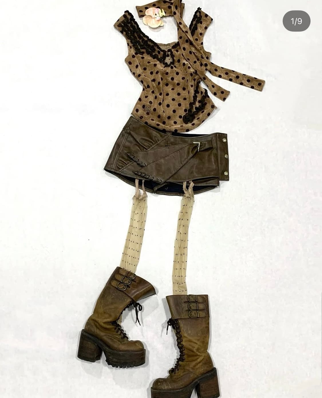 샵코르 테스트 매커니즘 Washed Leather Skirt Pants 상품이미지4