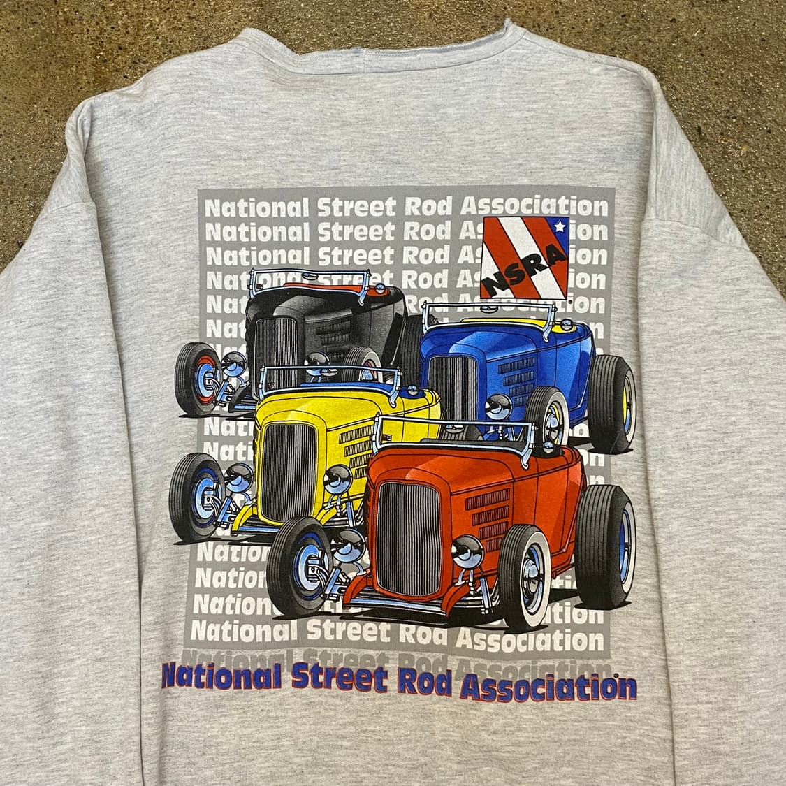 USA미국 빈티지 National Street Rod 집업 회색 모토  상품이미지5