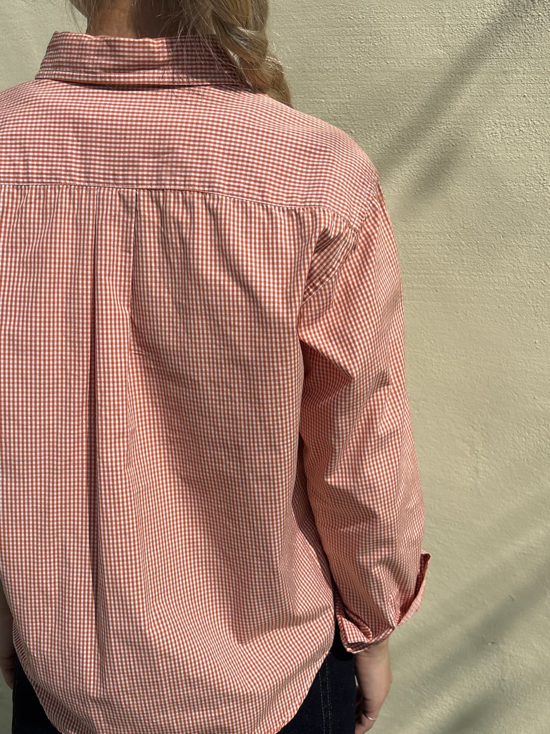 브룩스브라더스 오렌지 체크셔츠 상품이미지3