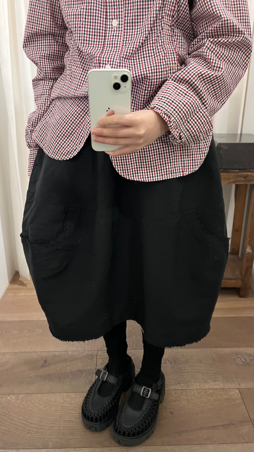 Cuttingline Distressed Volume Skirt 상품이미지3