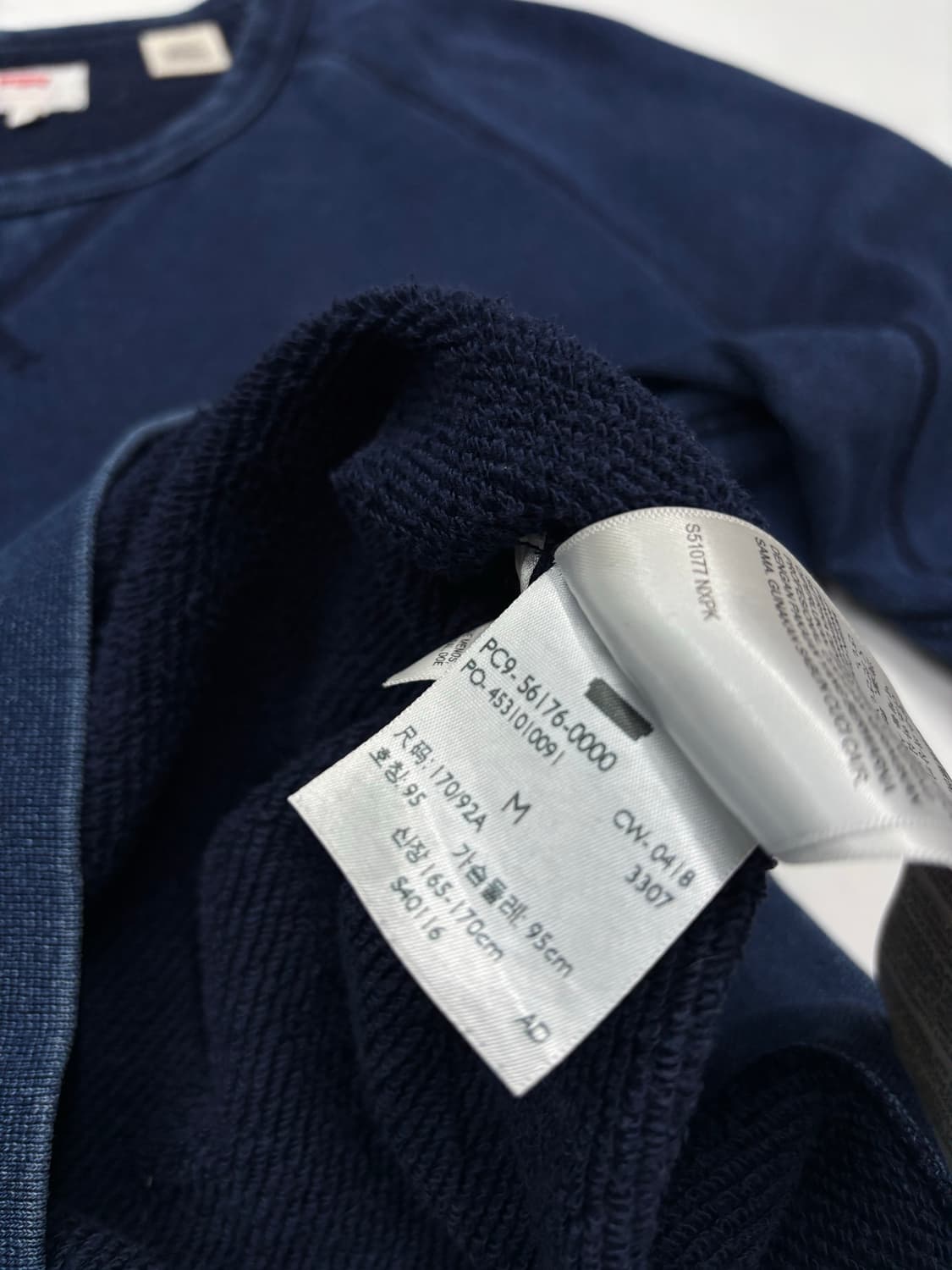 리바이스 데님 스웻셔츠 워싱 맨투맨 상품이미지5