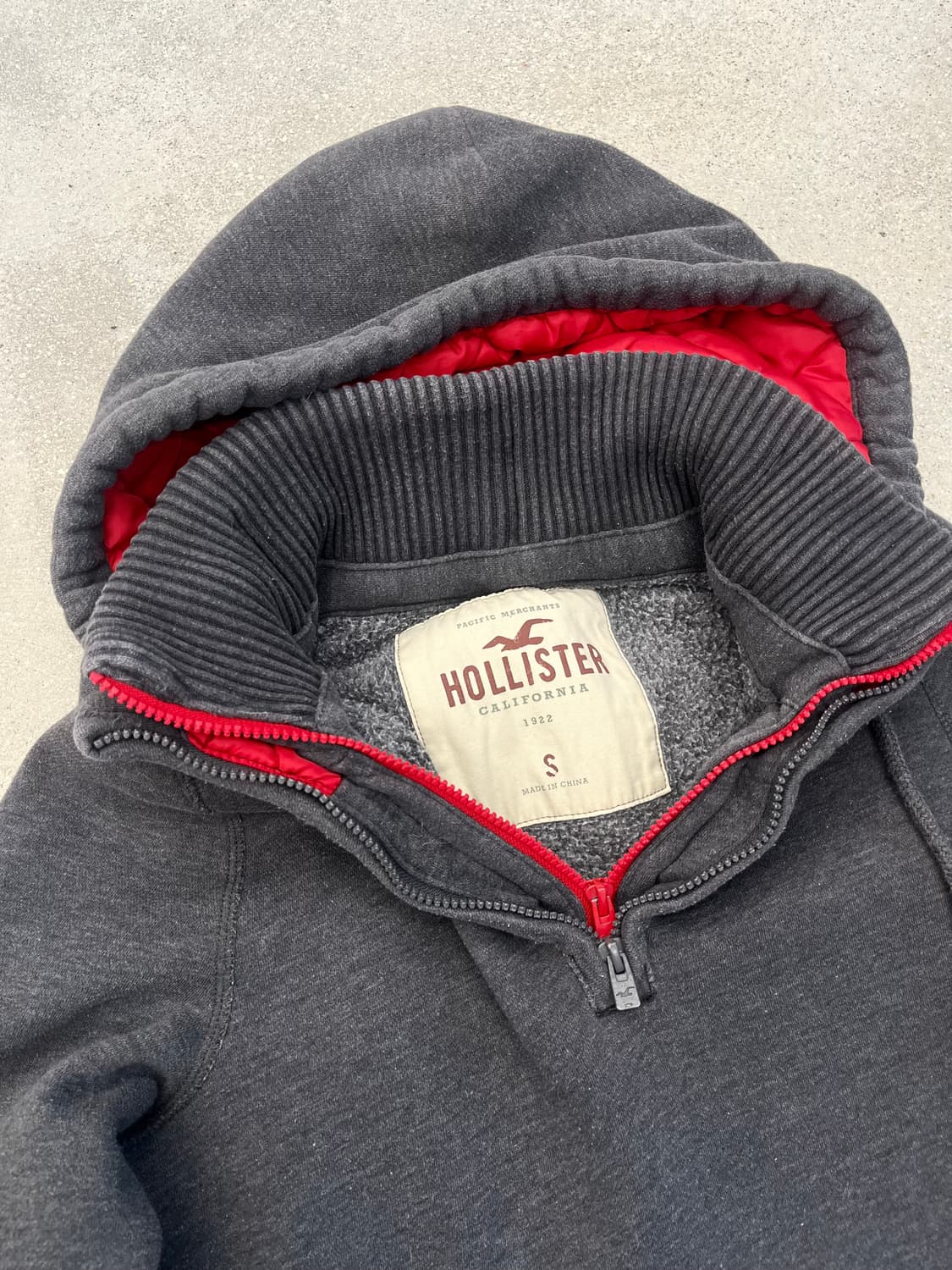 Hollister 챠콜 집업 후드 상품이미지2