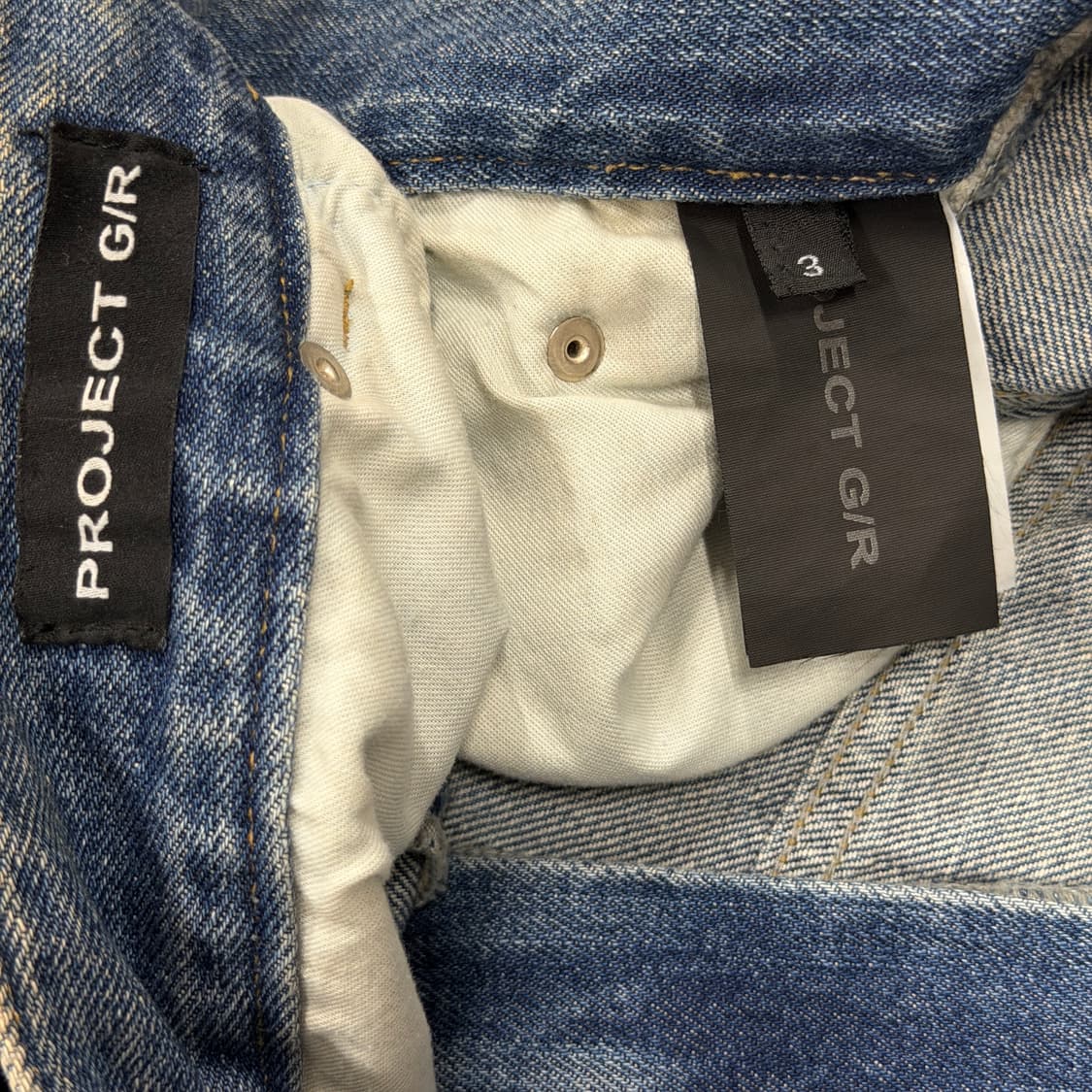 프로젝트 G/R 코티드 백워드 데님 팬츠 바지 3 상품이미지4