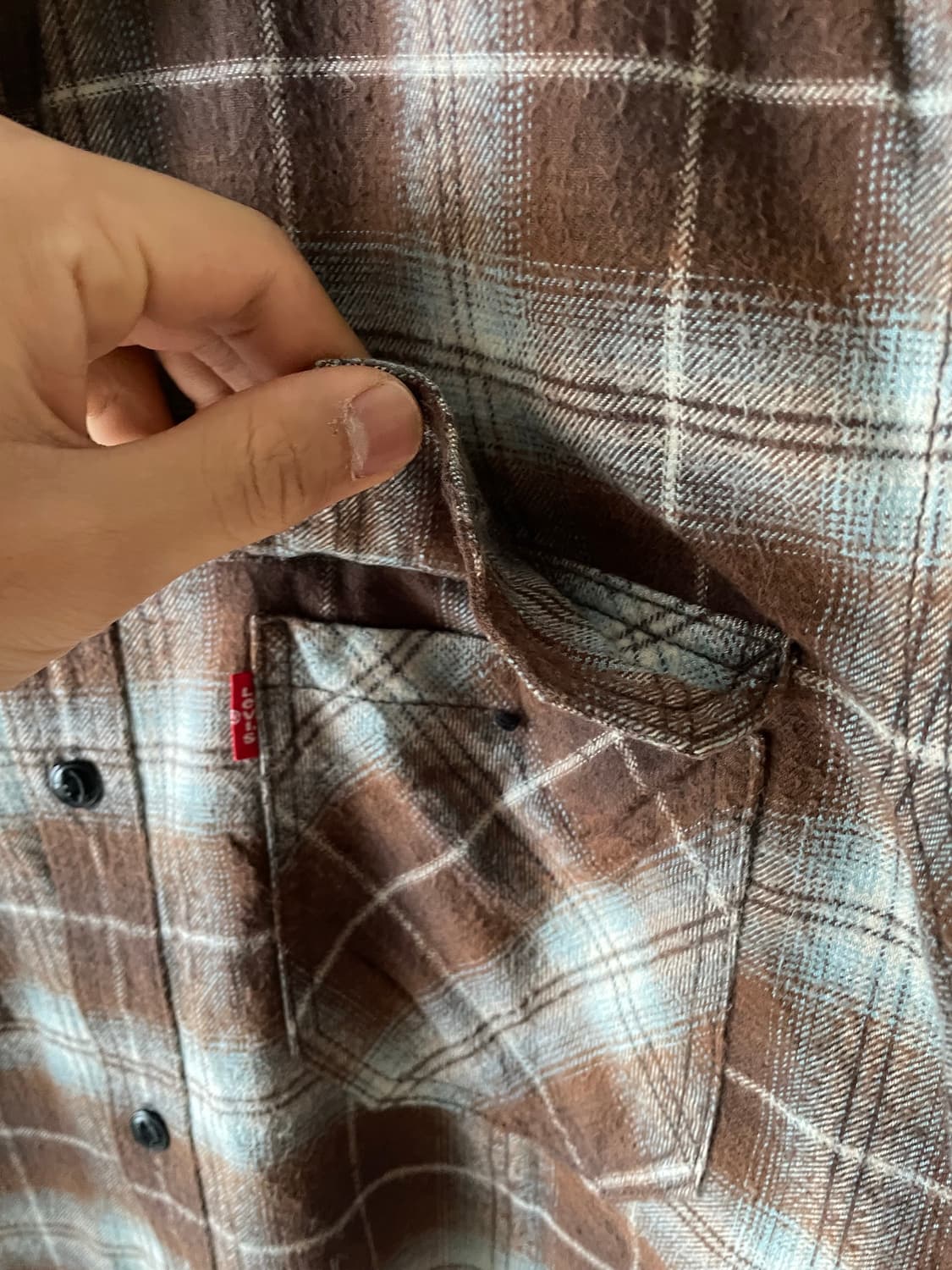 00's Vintage Levi's Red tab Work Shirt 상품이미지5