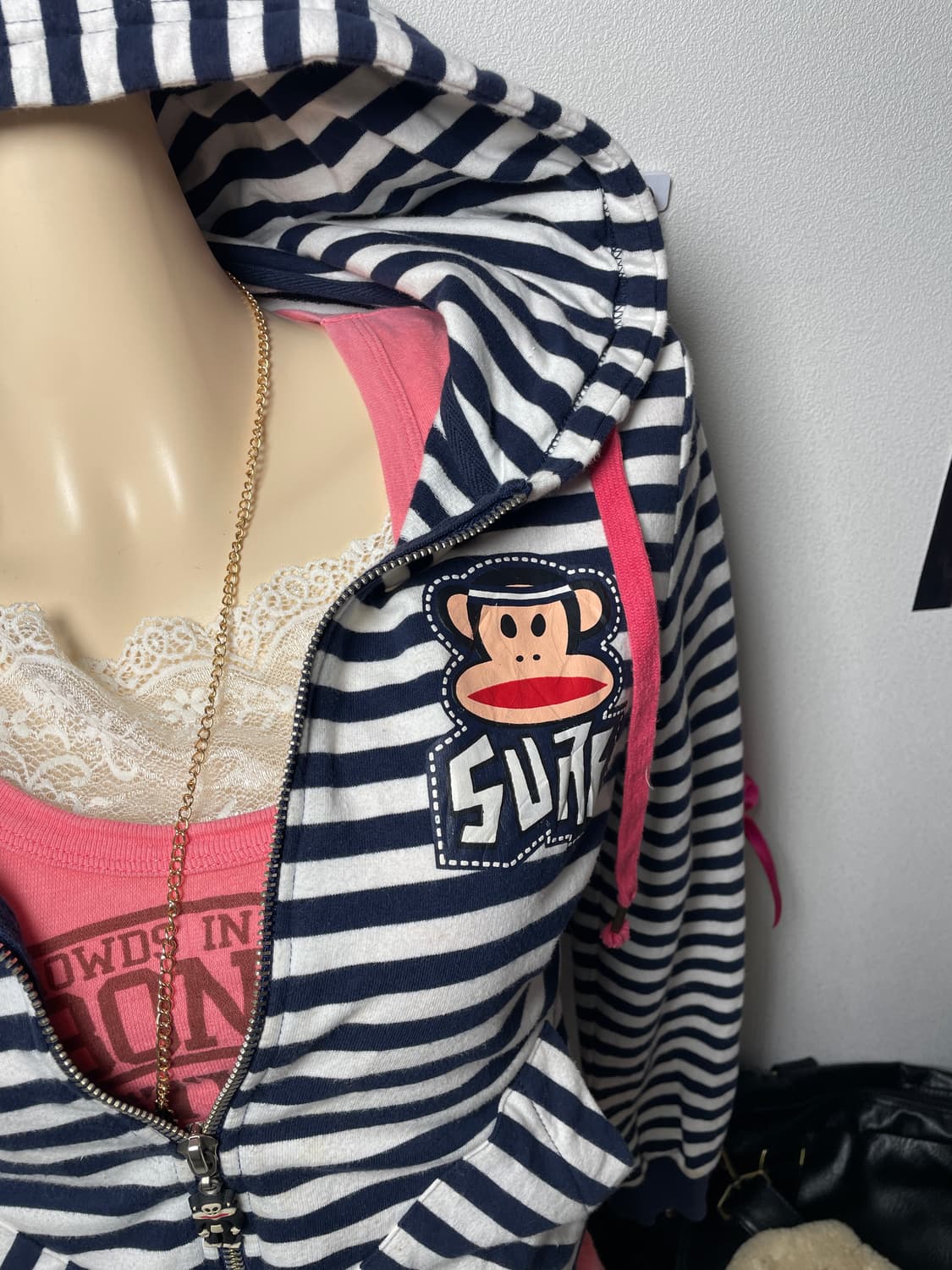 빈티지 줄리어스 폴프랭크 스트라이프 후드집업 상품이미지6