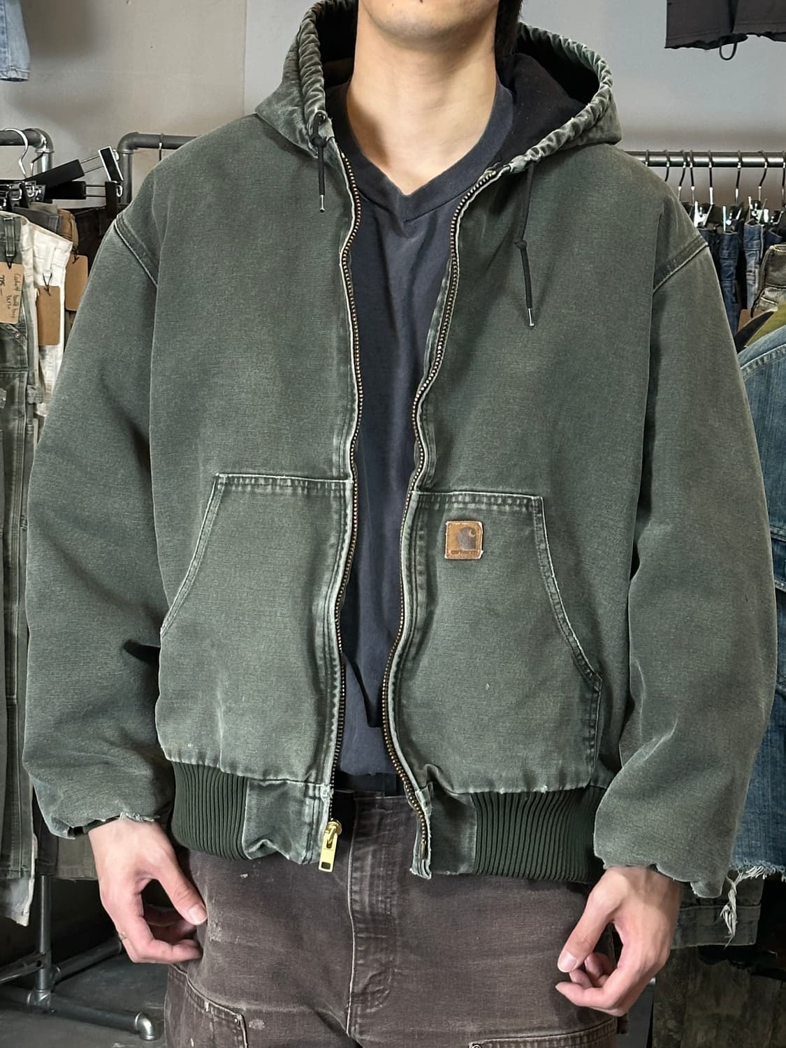 OG 칼하트 J130 액티브 자켓 칼하트 MOS 모스그린 상품이미지10