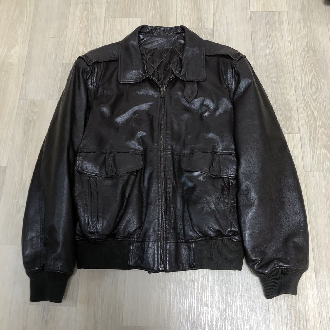 (100) 빈티지 vintage 소가죽 G-1 항공 자켓 브라운 가죽자켓 상품이미지1