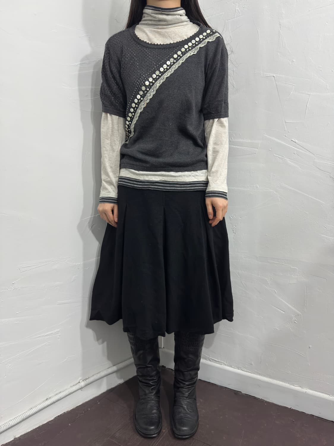 button detail knit 상품이미지2