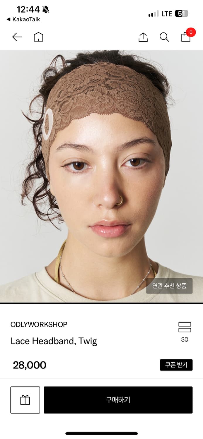 오들리워크샵 레이스헤어밴드 상품이미지2