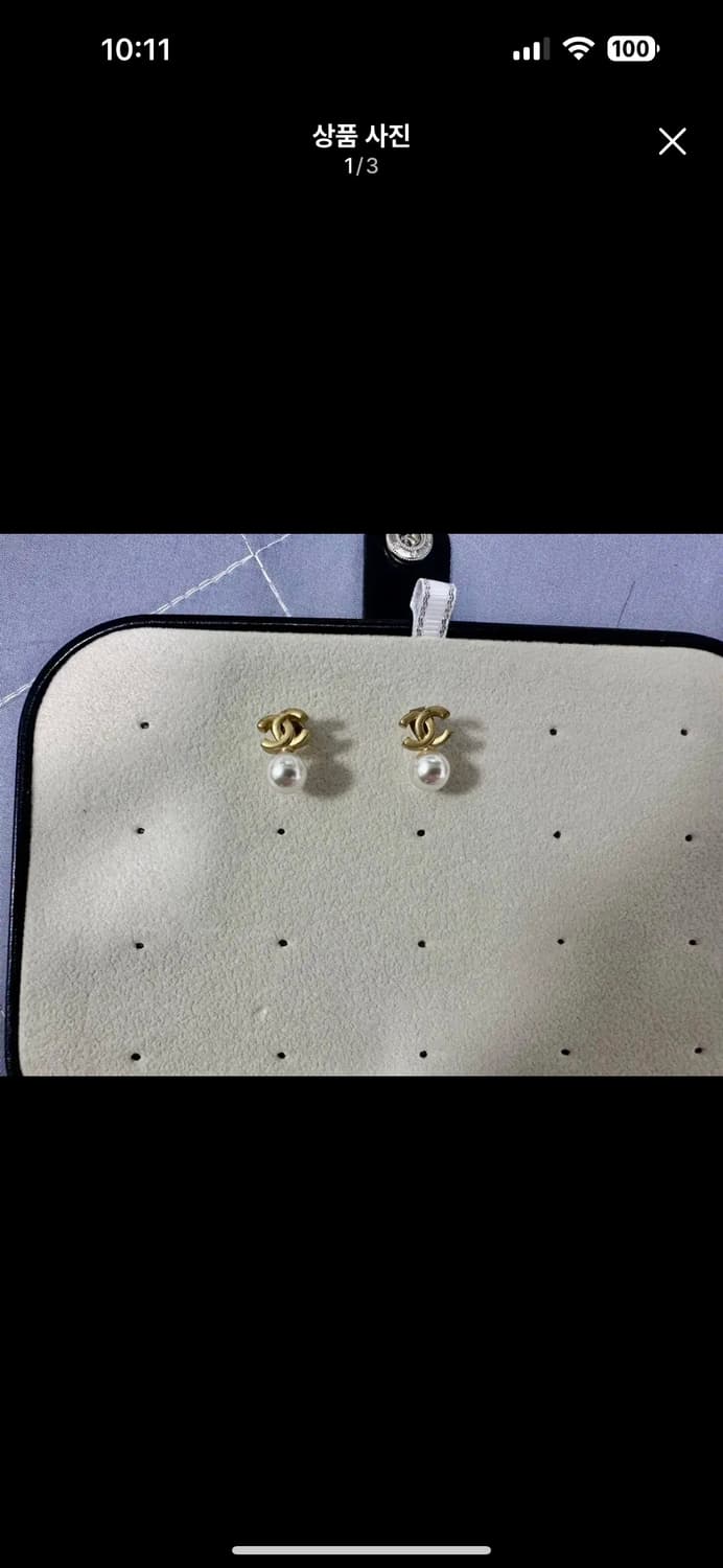 무광골드 진주귀걸이 상품이미지3