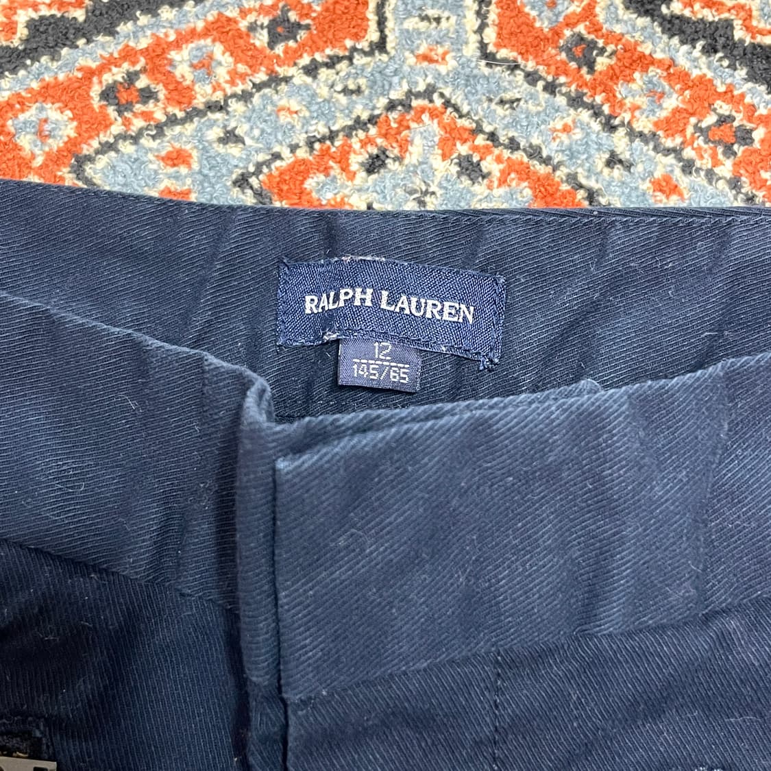 랄프로렌 진청 데님 패치팬츠 승마바지 아동12 상품이미지3
