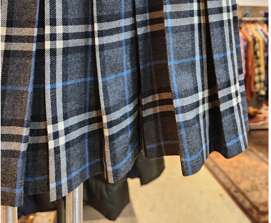 BURBERRY 버버리 블루라벨 체크 랩 버클 빈티지 스커트 상품이미지7