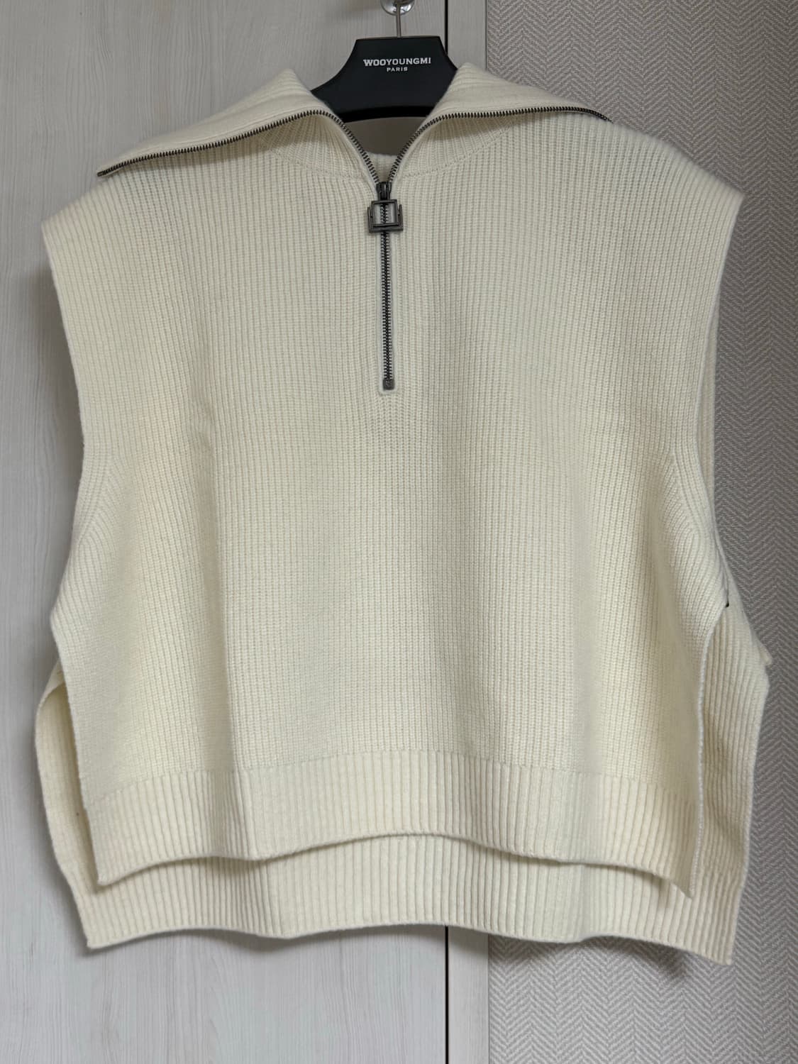 (48) 22fw 우영미 베스트 레이어드 니트 화이트 상품이미지1
