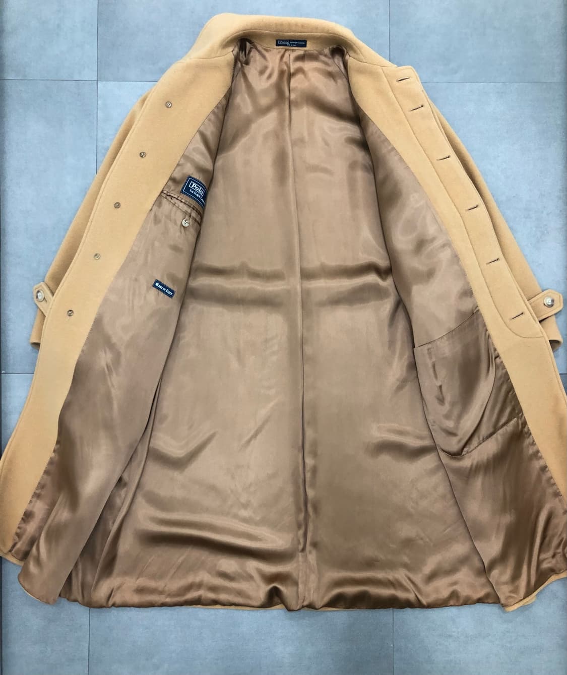 폴로 랄프로렌 이태리 울100 로브 발마칸 카멜 롱코트 상품이미지3