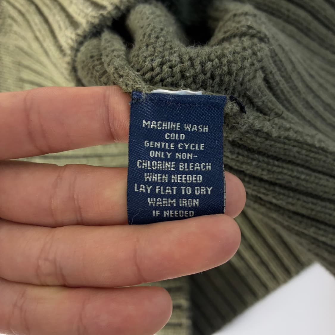 Polo  폴로 진스 컴퍼니 코튼 카키그린 꽈배기 니트가디건 상품이미지6