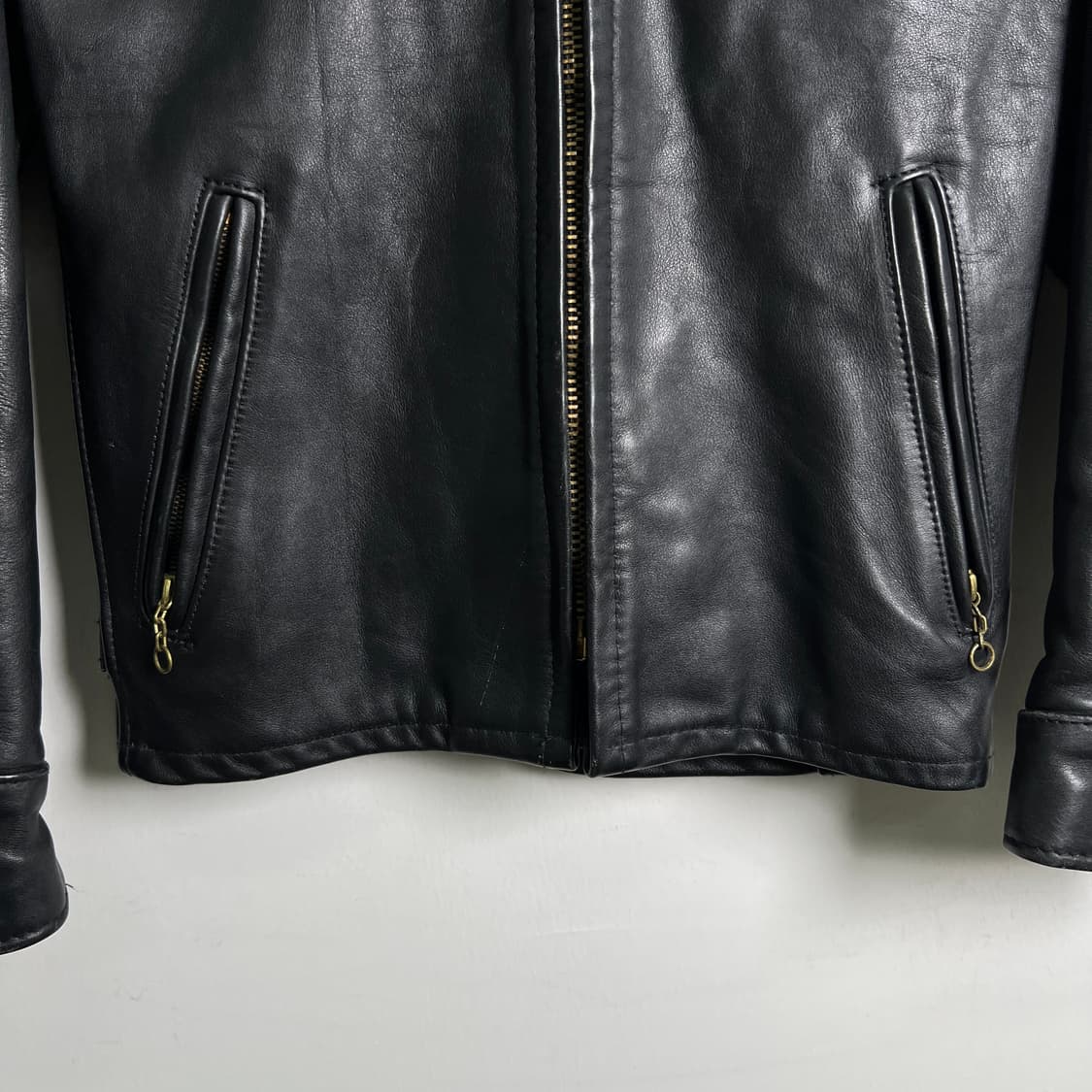 Schott 쇼트 블랙 AT 101 레더 자켓 34 상품이미지4