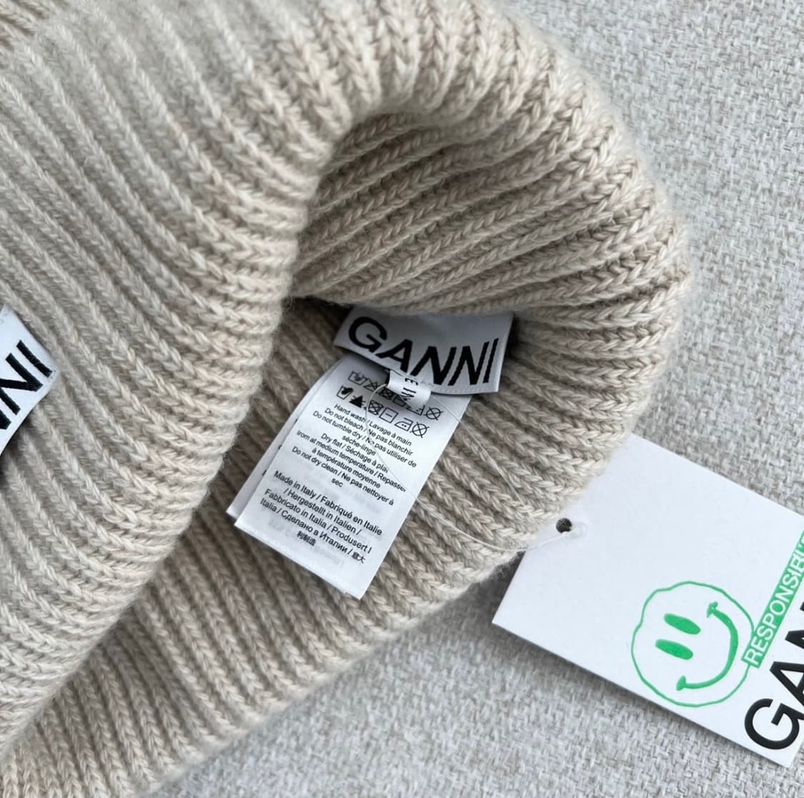 가니 GANNI 리사이클울니트 비니 머플러세트 정품 상품이미지6