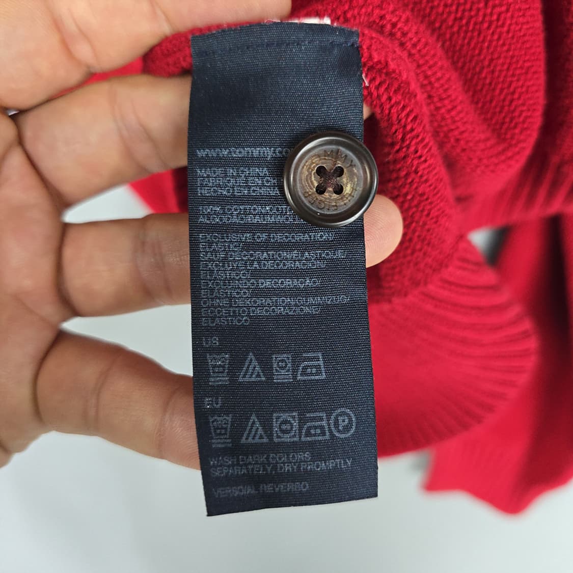 타미힐피거(Tommy Hilfiger) 버튼 숄카라 니트 M 상품이미지7