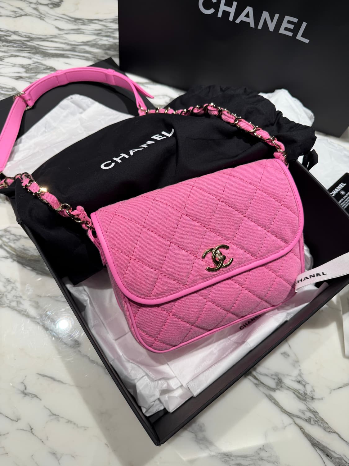 샤넬 데님 메신저백 상품이미지3