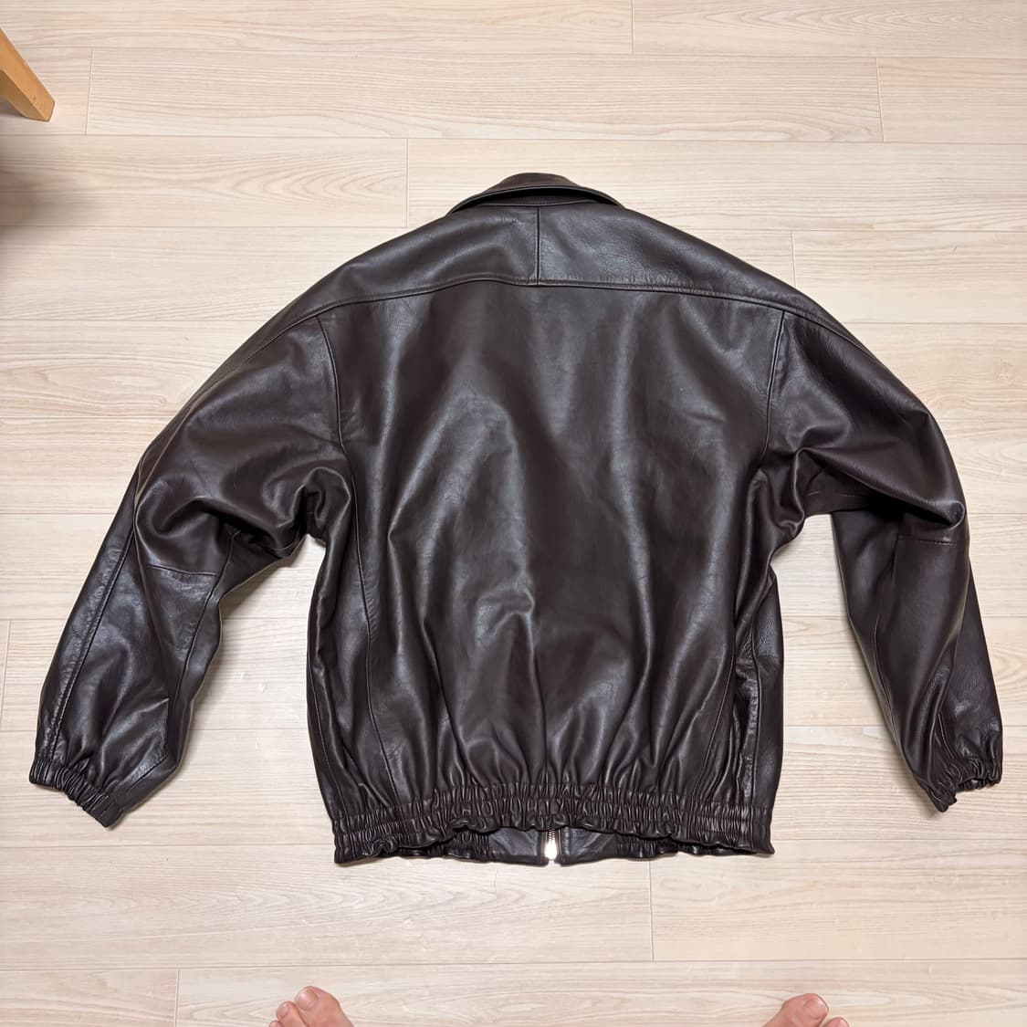 새상품) Yoke 요크 carf 레더 가죽 자켓 브라운 2 상품이미지7