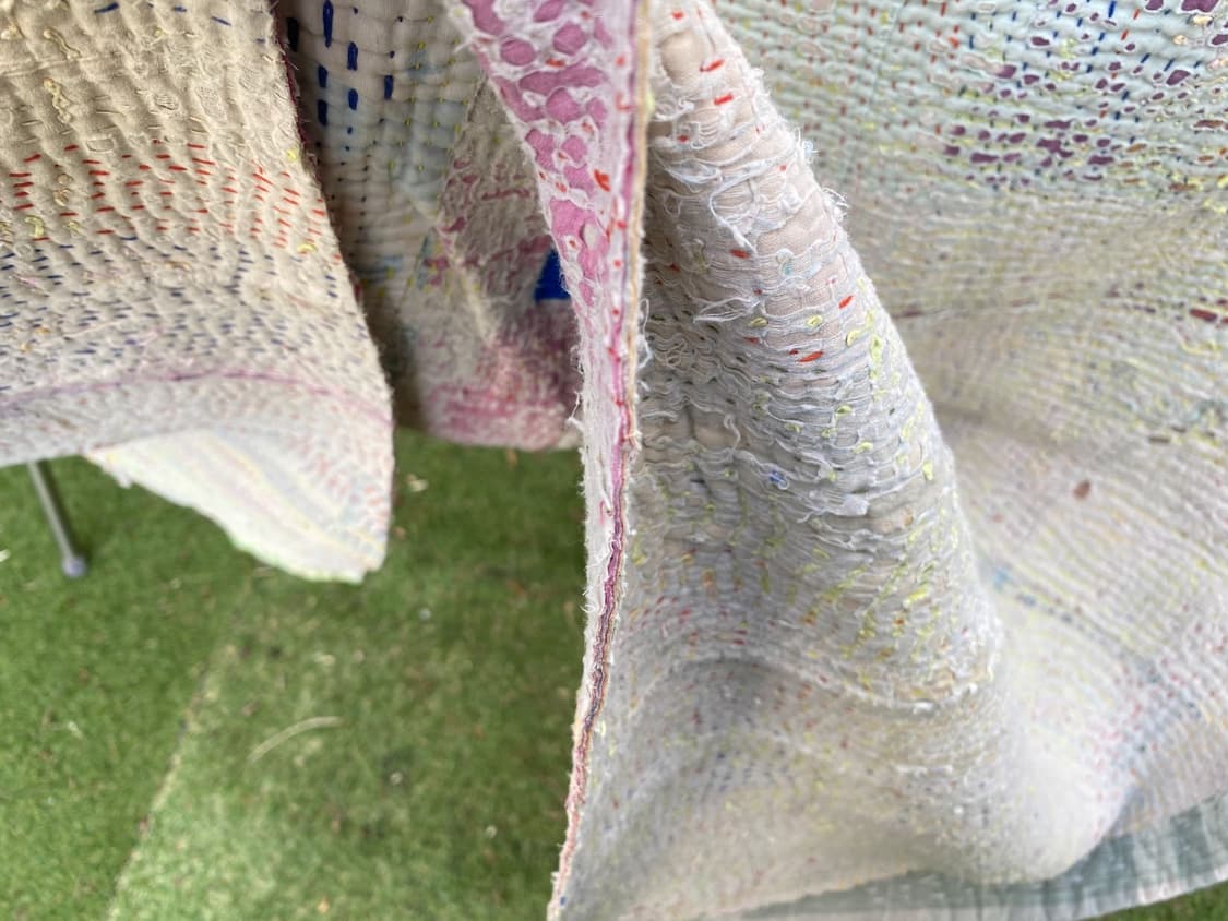 빈티지 칸타 퀼트 러그 블랭킷 인도 퀼트 보로 사시코 상품이미지10