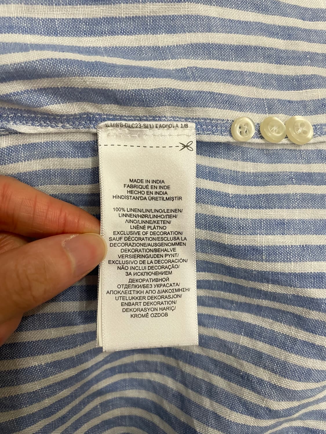 폴로 클래식핏 린넨 스트라이프 셔츠 상품이미지8