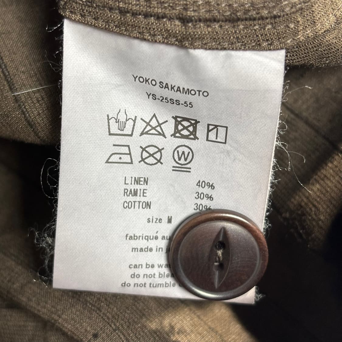 M) 요코 사카모토 25ss 카키시부 워크 블루종 상품이미지7