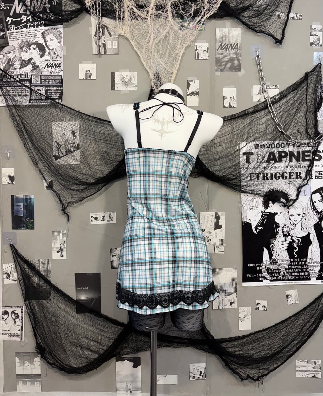 Gothic check lace sheer slip one-piece 상품이미지2