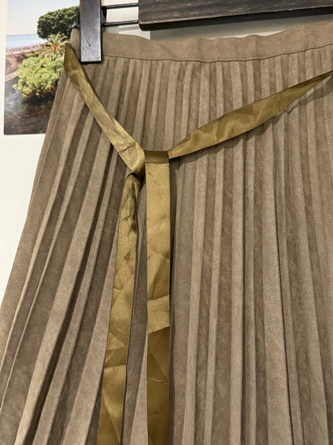 스웨이드 플리츠 스커트 상품이미지3