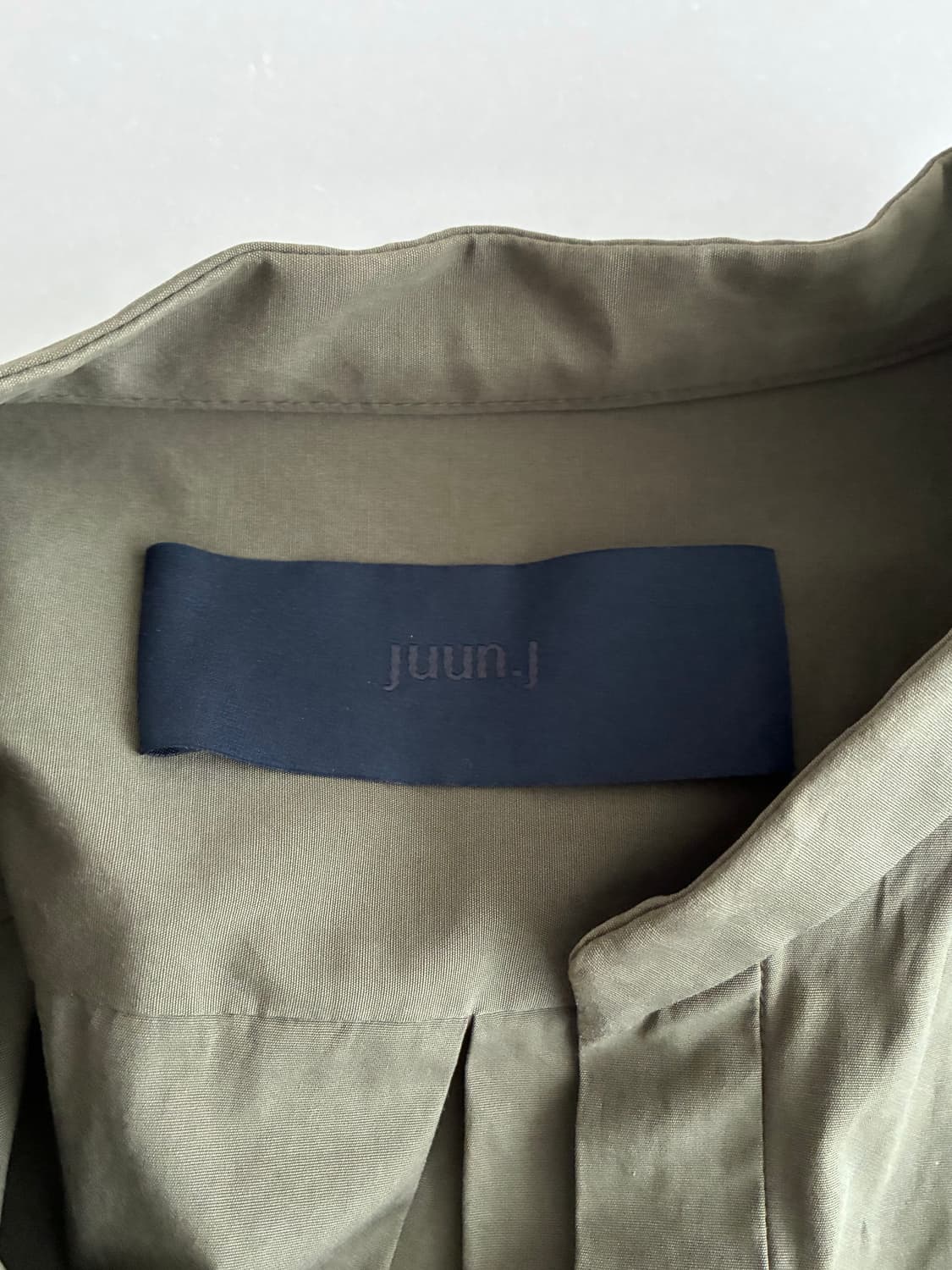 46) 준지 Juun.J 17ss 헨리넥 반팔 셔츠 카키 상품이미지4