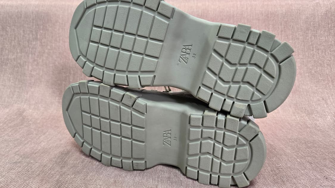 자라 새상품 250mm- 앵클부츠 패브릭 플랫 758302   상품이미지6