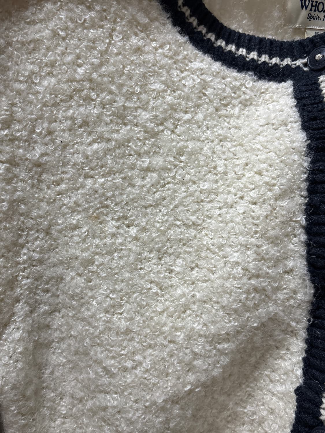 후아유 뽀글이 가디건 상품이미지4