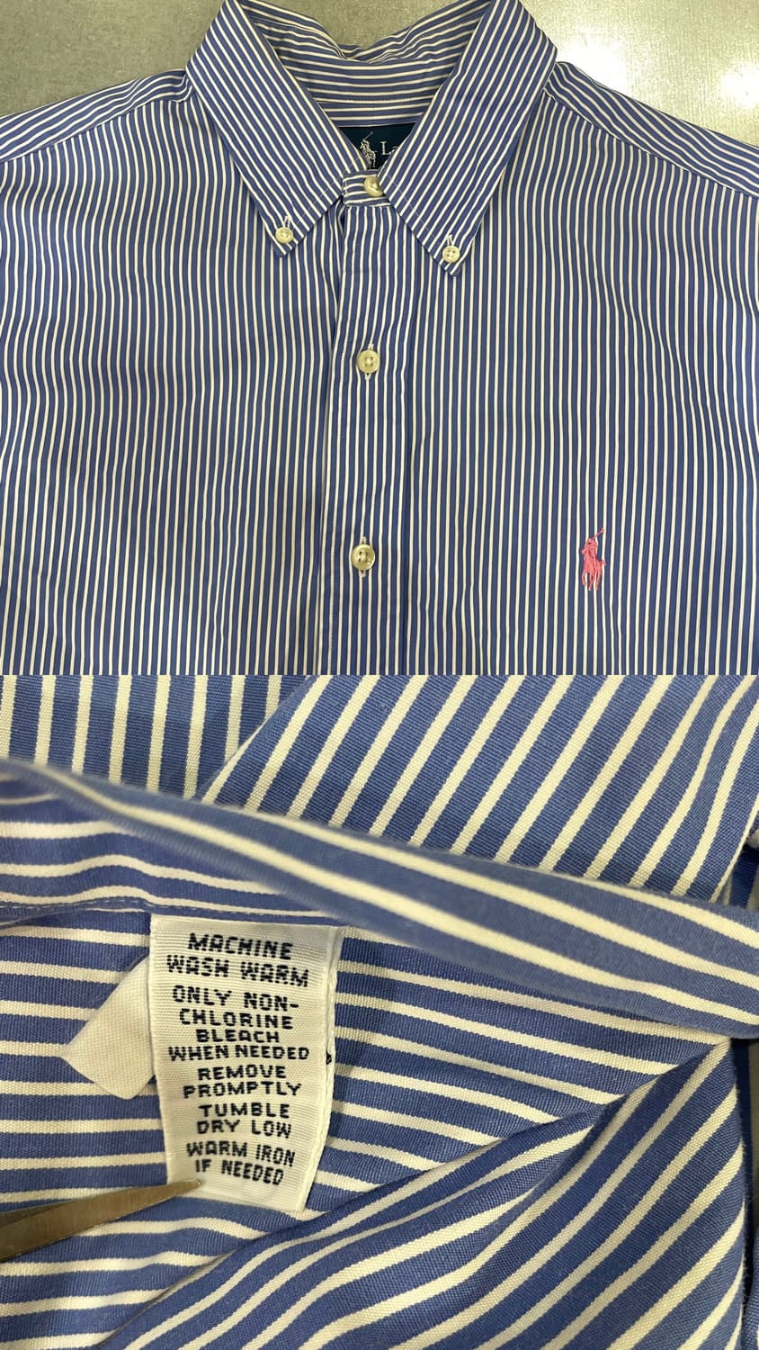 (15 1/2) POLO 폴로 랄프로렌 스트라이프 셔츠 클래식 핏 상품이미지9