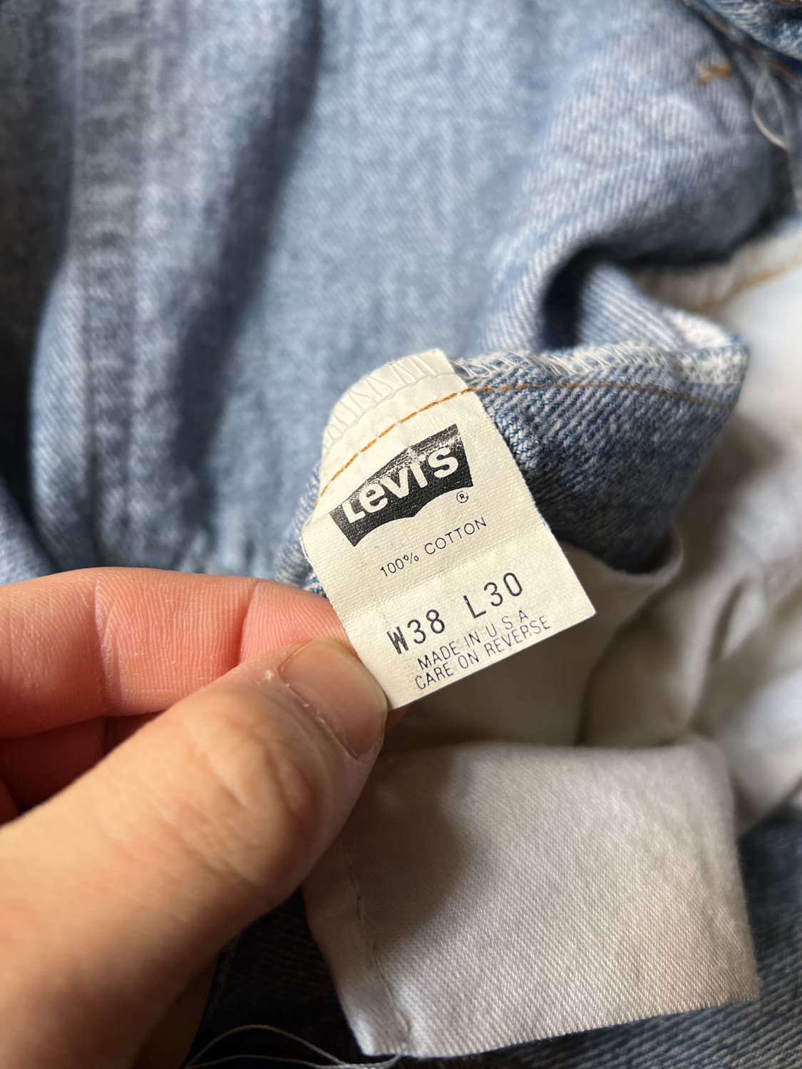 [38]90's 리바이스 USA Made 550 빈티지 워싱 데님 팬츠 상품이미지2