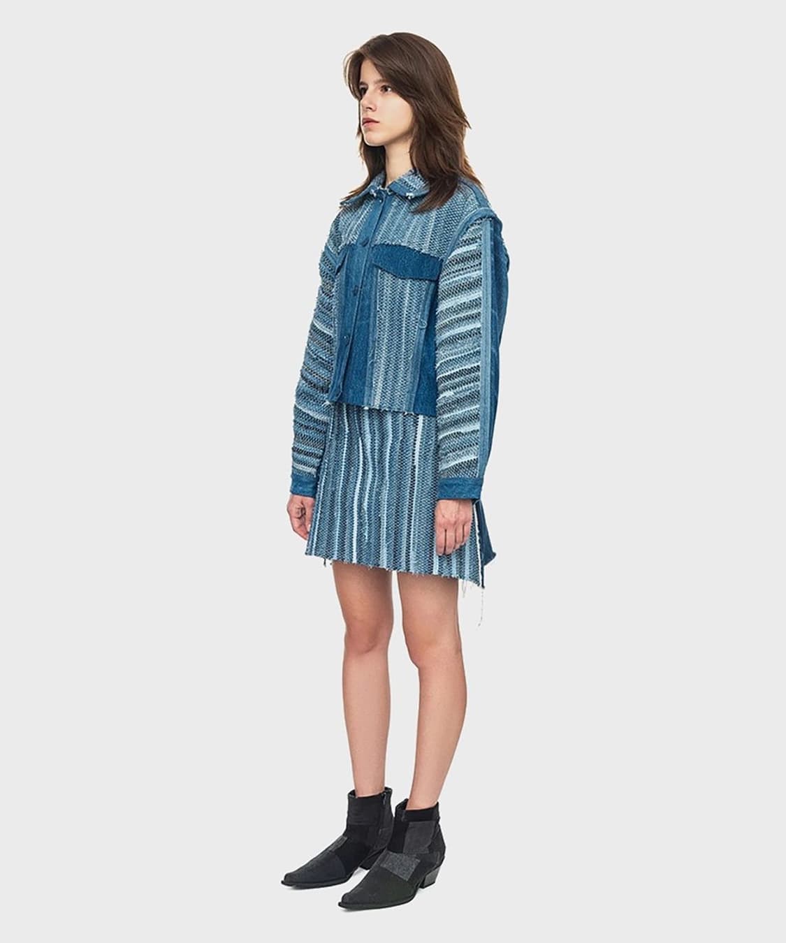 KSENIA SCHNAIDER 런던 패션위크 아카이브 데님 트러커 자켓 상품이미지3