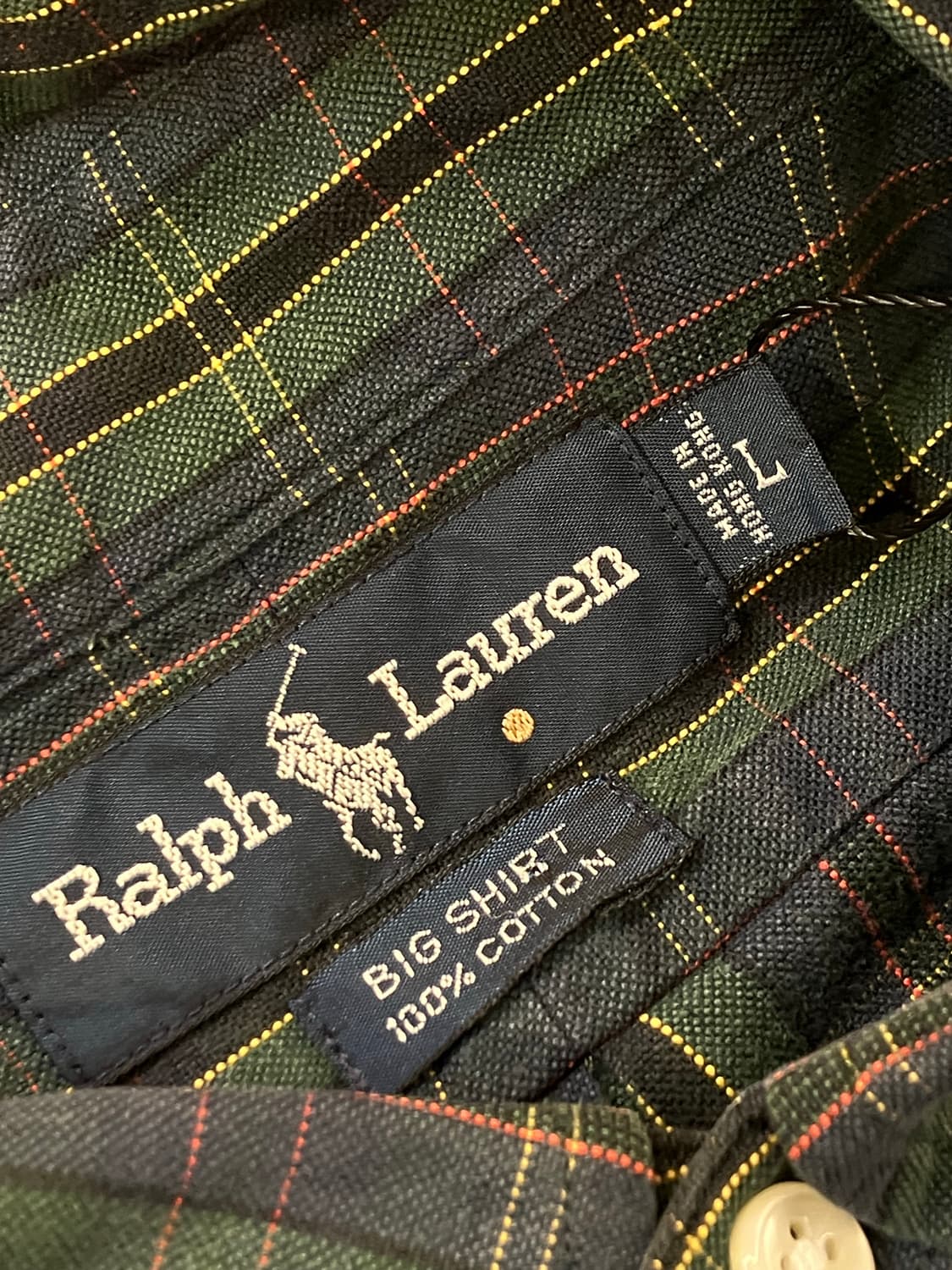 폴로 랄프로렌 체크 셔츠 다크그린 L  #csz2401 상품이미지5