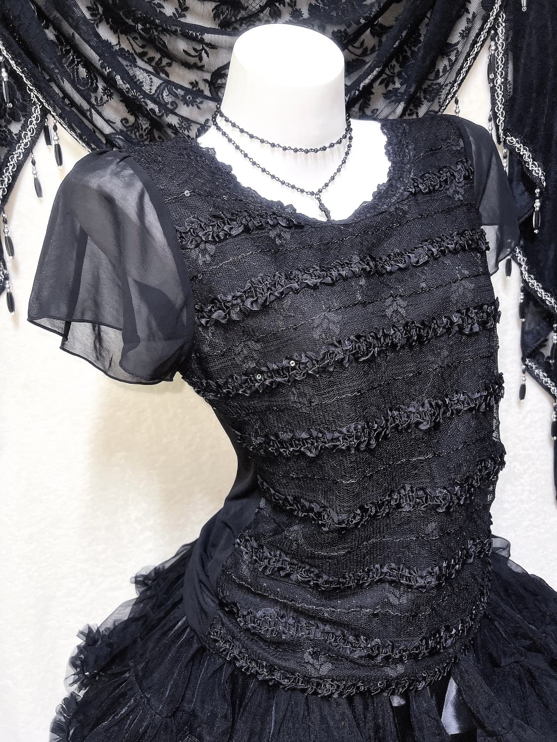 로맨틱고딕 고스 펑크 히메갸루 레이스 프릴 로걀탑 공겜여주 핀터 페어리 상품이미지4