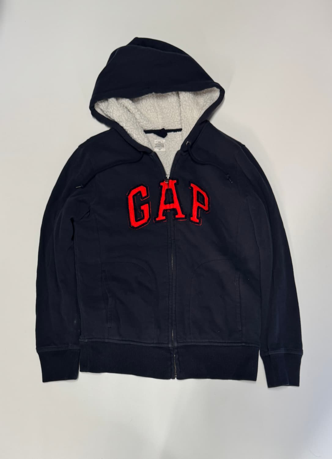 여성 GAP 갭 양털 트레이닝 후드집업 S 네이비 상품이미지1