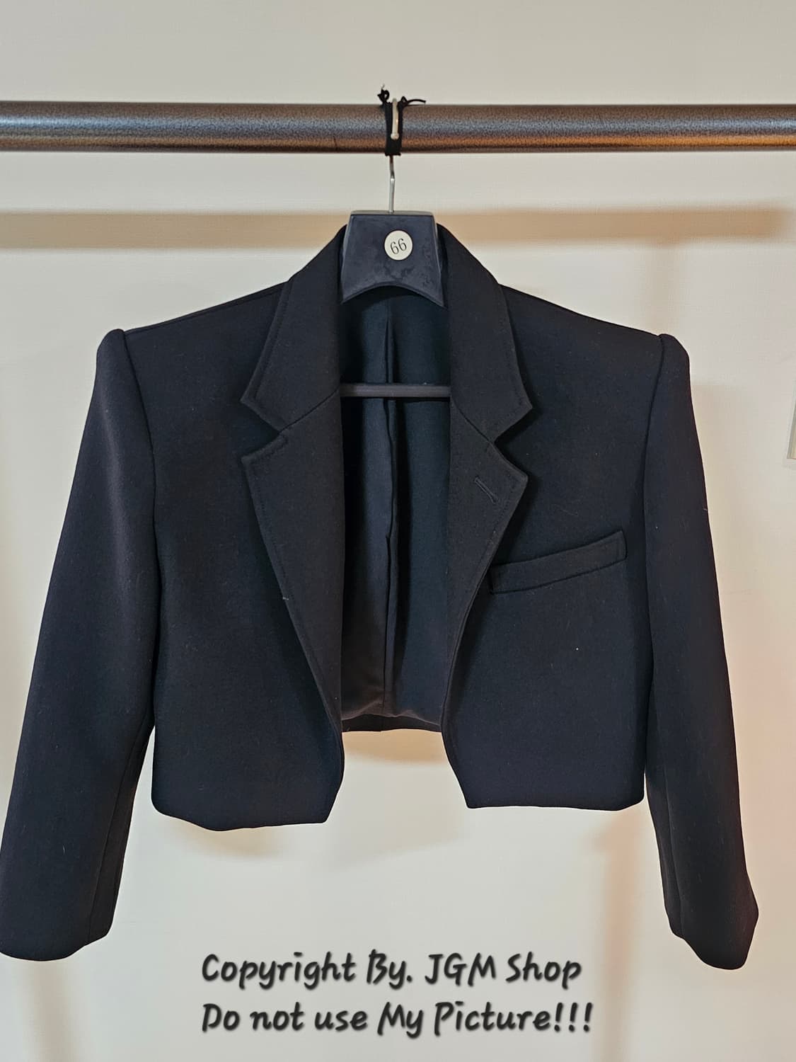 생로랑 크롭 블레이저 자켓 블랙  M 상품이미지1