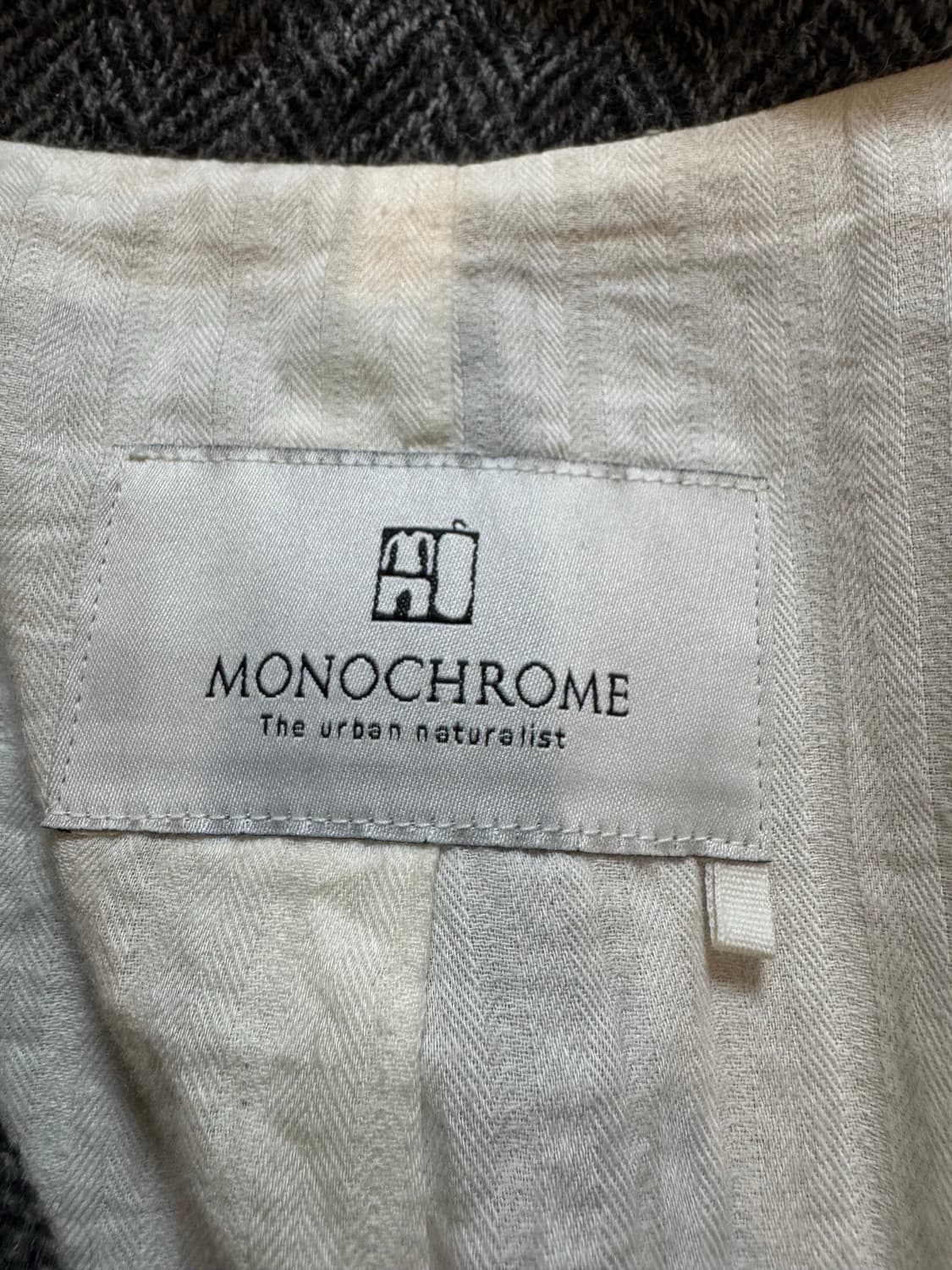 모노크롬 울 헤링본 자켓 상품이미지2