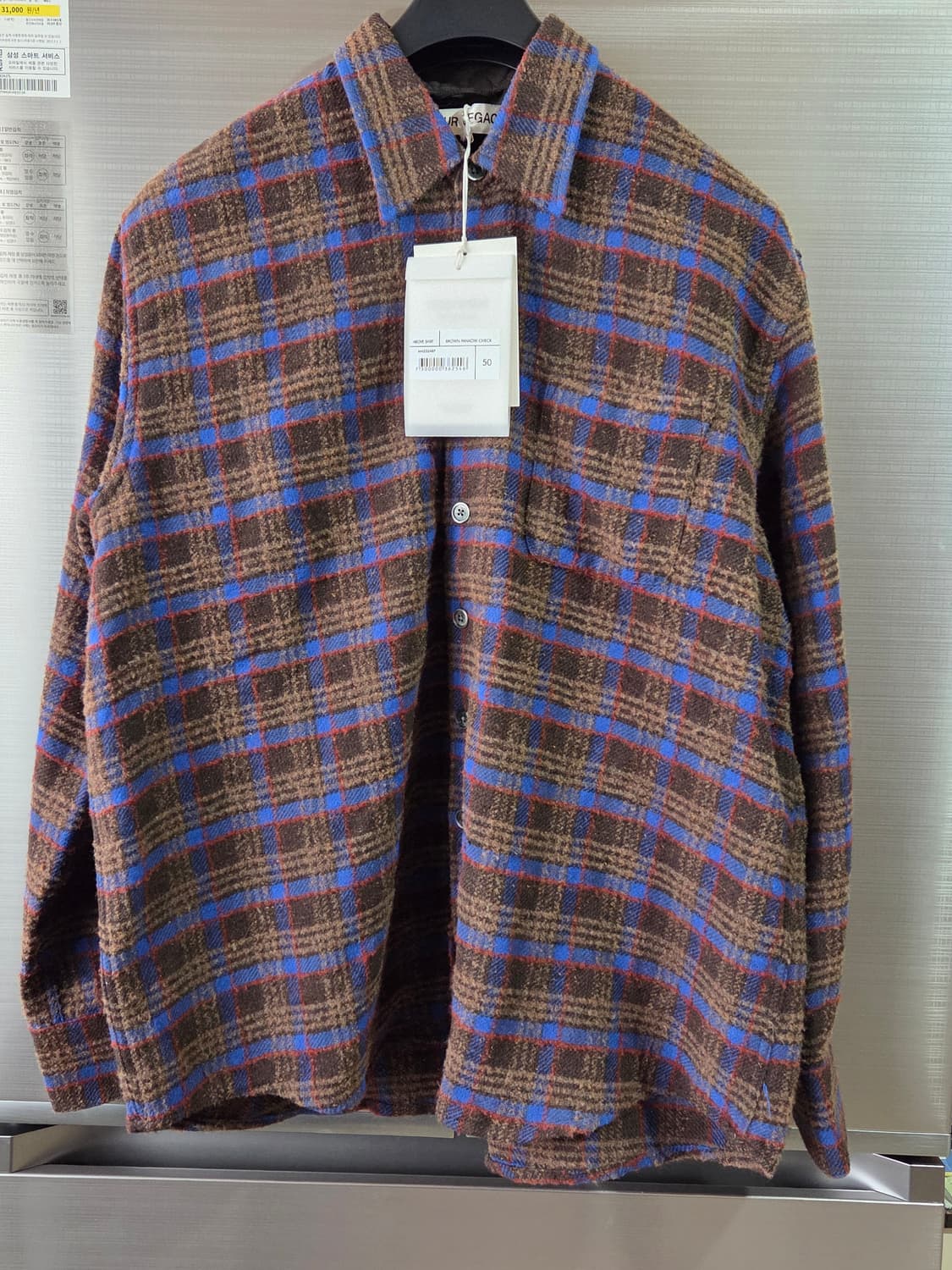 아워레가시 어보브 셔츠 브라운 판코우 체크 사이즈50 상품이미지2